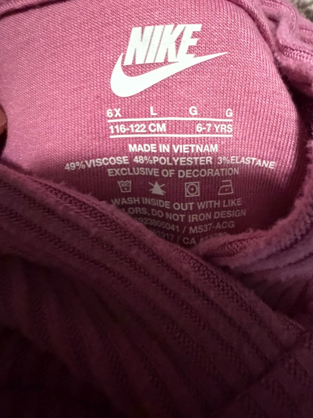 Nike Pink Ribbed Matching Set - Picture 3 of 3